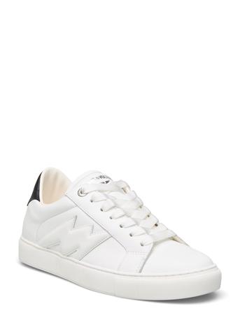 La Flash Smooth Calfskin Low-top Sneakers White Zadig & Voltaire