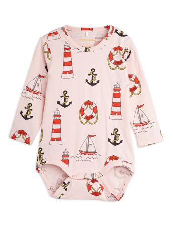 Lighthouse Aop Ls Body Patterned Mini Rodini
