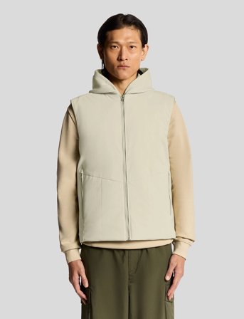 Lyle & Scott Quilted Shell Gilet - Beige - XS