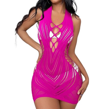 Elegant lingeri kjoler, dame ét stykke fiskenet babydoll chemise med G-streng, til romantiske aftener og specielle lejligheder