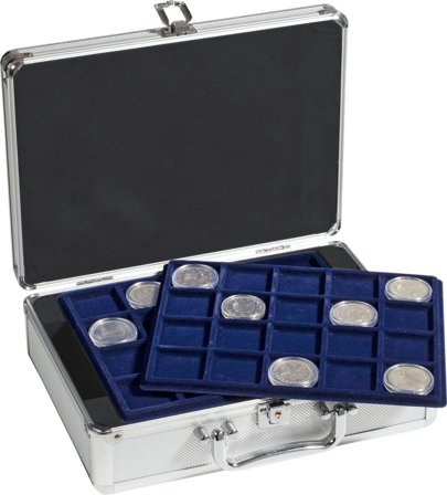 Leuchtturm CARGO S møntkuffert inkl. 6 mønt bakker (Til 120 mønter)