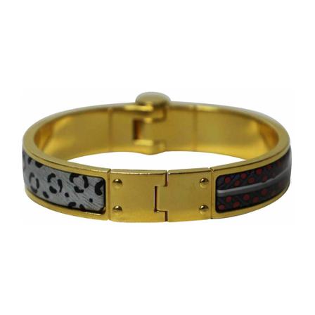 Hermès Vintage, Pre-owned Baobab Cat Hinged Bracelet Grijs, Dames, Maat:ONE Size