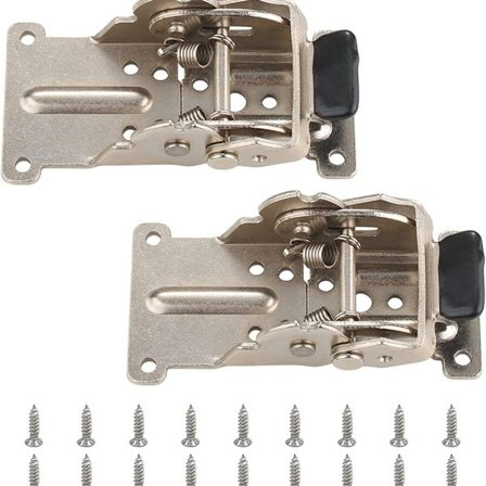 Møbelhengsel, selvlukkende foldeskar, 2 stk sølvben for folding