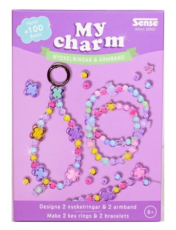 Pärlset Nyckelring & Armband Multi Patterned Sense