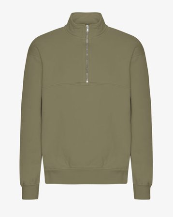 Organic Quarter Zip - Dusty Olive - Male - S
