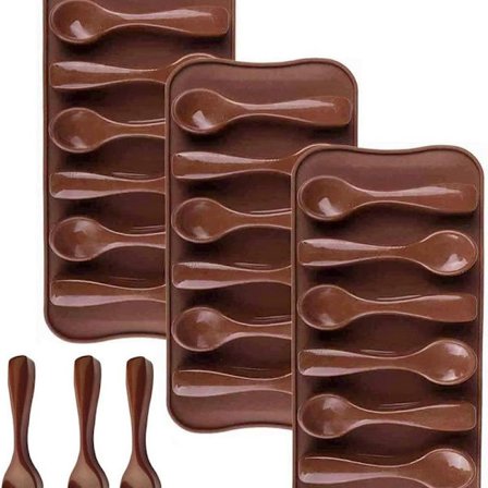 Silikon sjokoladefrom skje silikon bakeform for sjokolade 3 silikon