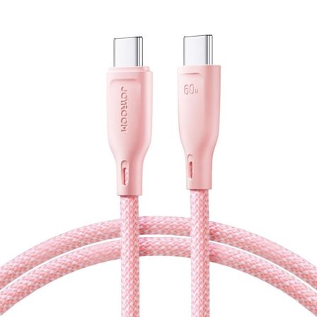 Joyroom USB-C till USB-C kabel 60W 1m Multi-Color - Rosa