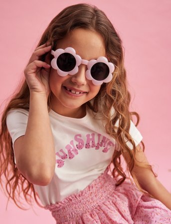 Creamie Skirt Lurex Stripe - Pink - 104