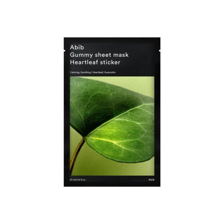 ABIB Viso Gummy Sheet Mask Heartleaf Sticker 27ml - Maschera Lenitiva