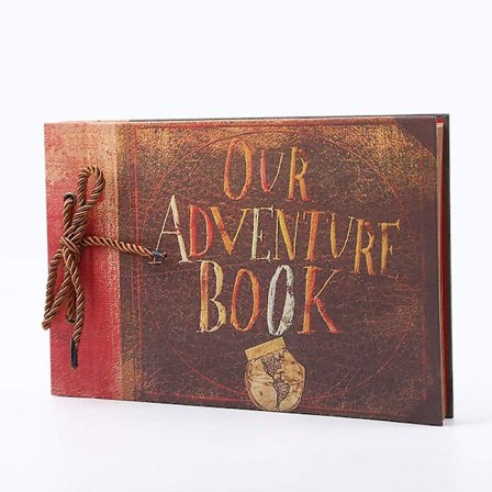 Vår eventyrbok Pixar Up Håndlaget DIY Familie Skrapbok Fotoalbum Utvidbar 11,6x7,5 Tommer 80 Sider