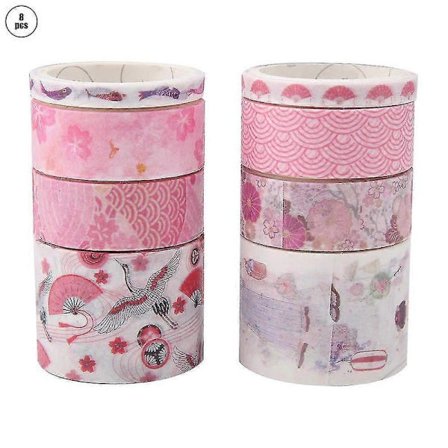 8 ruller/æske Kombination Pige Dekoration Klistermærke Vægklistermærke Boligindretningstilbehør (#11)