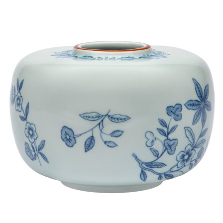 Rörstrand Ostindia vase 13 x 9 cm - Hvid/blå | KitchenOne