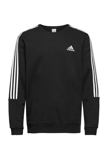 Essentials Fleece Cut 3-Stripes Sweatshirt Black Adidas Performance