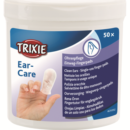 Trixie Fingerpads Aloe Vera korvanhoitoon, 50 kpl