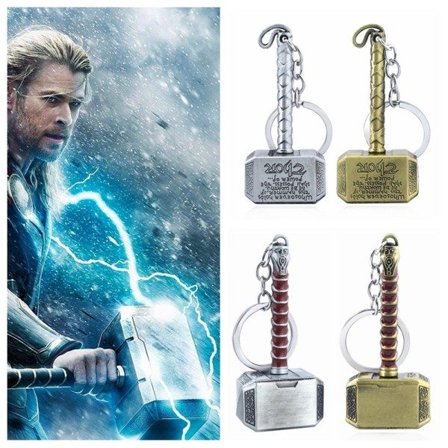 Thors Hammer Marvel Hero nøkkelring metall nøkkelring anheng B IC