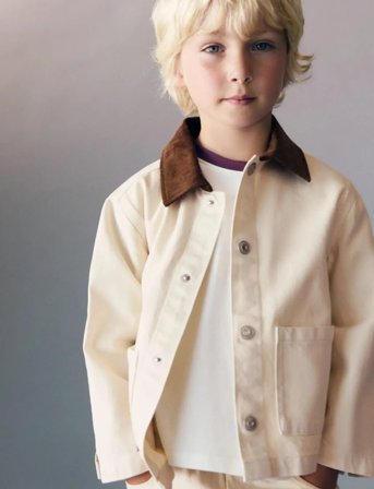 Mango Denim Parka With Contrasting Collar - Cream - 5-6