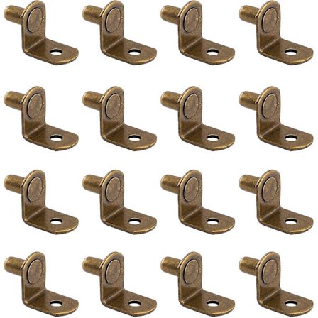 L-formet Brakett For Hyller, 6 Mm, Med Hull, For Skap, Møbler, Hyller, Hyller, 60 Enheter, Antikk Messing Starlight