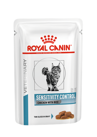 Royal Canin Veterinary Diets Cat - Wet Cat Sensitivity Control Kylling 85 g x 12 stk - porsjonsposer - Katt - Kattefôr & kattemat - Veterinærfôr for 