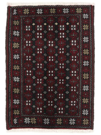 Hand Knotted Persian Baluch Rug 63X86 Black/Dark Grey