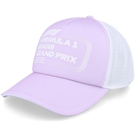 Formula One - Motor Lila trucker Keps - F1 Pastel Miami Purple Trucker @ Hatstore