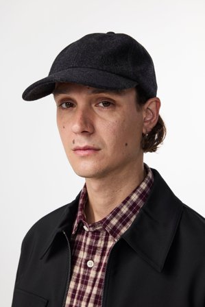 NN.07 Dad Cap Herren Schwarz Wollmix