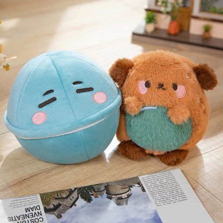 Valpe Egg Doll Plysjleke Søt Egg Endring