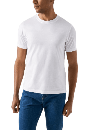 Eton T-shirt I Filo Di Scozia T-shirts Herr Vit XXL