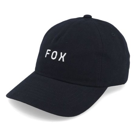 Fox - Svart unconstructed Keps - Wordmark Hat Black Dad Cap @ Hatstore