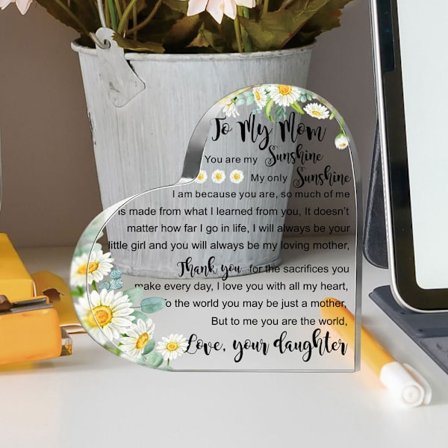 #5# Akryl Hjerteformet Skrivebordsdekorasjon Gave Kreativ Transparent