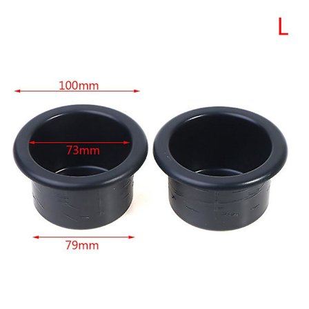 2st Bil Mugghållare Rack Plast Svart Kopp Vatten Dryckeshållare Infälld För Husbil Bil Marin Båt Släpvagn Tillbehör - Dryckeshållare