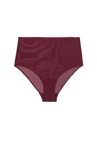 Understatement Mesh Highwaist Briefs Trosor Dam Röd XS