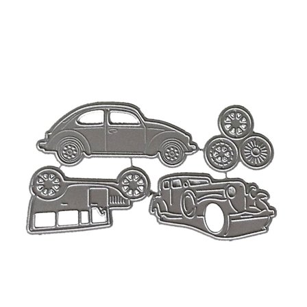 1 set kolstål bil skärform stansning stencil mallar mögel papper diy ar