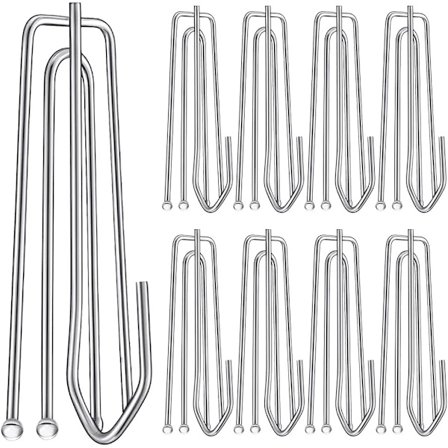 30 st rostfria gardinkrok med veck, gardinkrok och pi