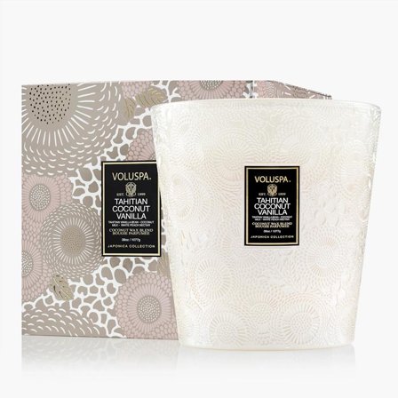 Voluspa Tahitian Coconut-Vanilla Duftlys 3-veker_Hjerte_80t