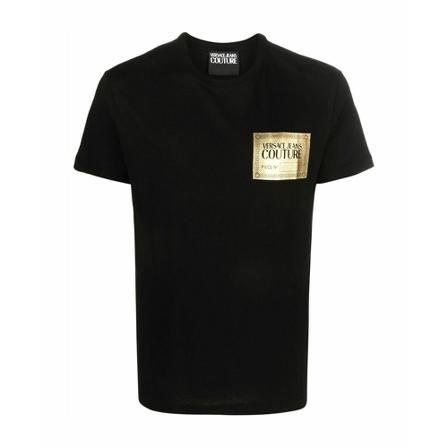 Versace Jeans Couture T-shirts and Polos Black , Zwart , Heren , Maat: L
