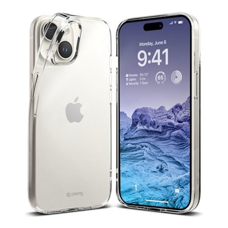 Mobilcase - CRONG - Crystal Slim Cover - Transparent - Ultra tynd - Ridsebeskyttelse
