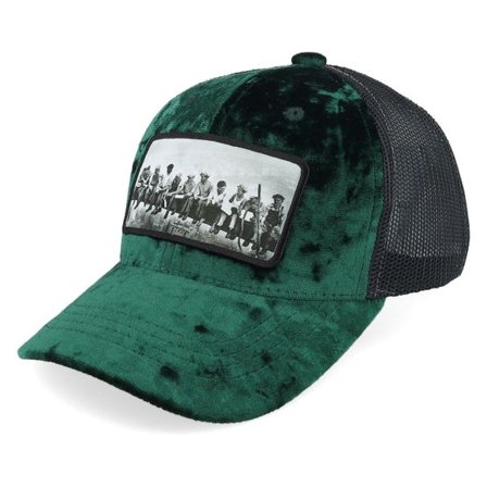 Calza Pennello - Grön trucker Keps - Kids Lunch Atop A Skyscraper Velvet Green/Black @ Hatstore
