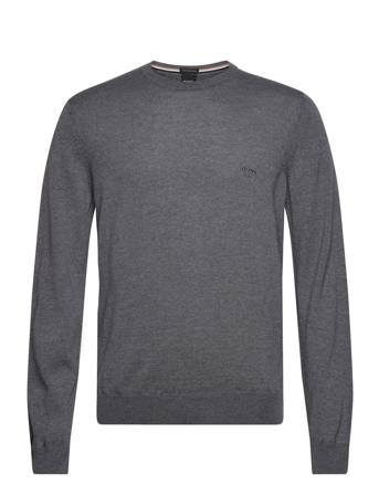 Botto-L Tops Knitwear Round Necks Grey BOSS