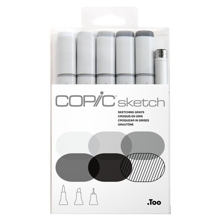 Copic Copic Sketch 5+1 Sketching Grays