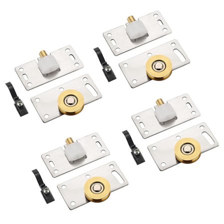 4 par skydedørshjul, skydedørsruller skabsdør trisse skydbare møbelhjul til skabe, garderober, vinduer, skydedøre