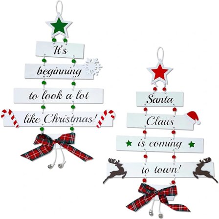 Premium Birch Christmas Decorations - Large Hanging Christmas Ornaments Indoor, Christmas Decorations, Christmas Window, Ceiling Decorations