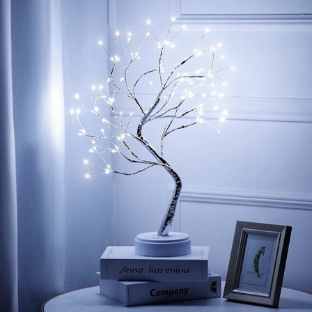 LED-lystræ, 108 LED Bonsai-bordlampe 50 cm justerbar kobbertråd LED-lampe Bonsai-træformet Bonsai-træbord til kontor- eller soveværelsesdekoration