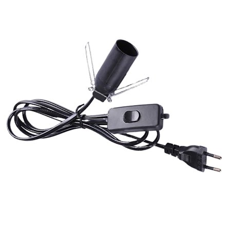 E14 Fatning 1,8 m Strømkabel Lampefod Med Afbrydere Ledning EU Til Saltlampe