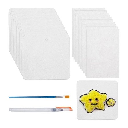 20 stk. Magisk Skum Tekstur Papir 3D Tegning Magisk Lærred Svamp til Akryl Maling DIY 3D Kunst Tegning