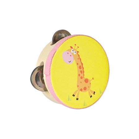 (Giraff) Trätamburin, ett leksaksinstrument som passar för barn att utveckla sin känsla för