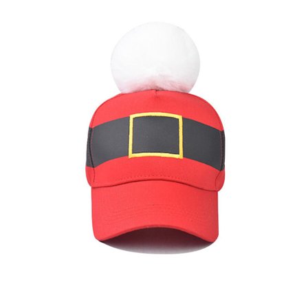 Santa Baseball Caps Unisex Julehatt Vintage Julebaseball Caps med Pompom