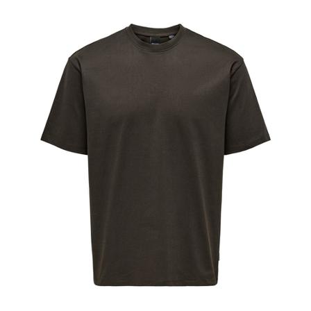 Only & Sons, T-Shirts Bruin, Heren, Maat:XL,Katoen
