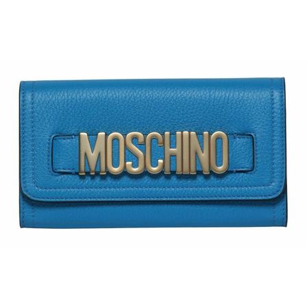 Moschino Logo Card Holder blå, Dam, Dam, Storlek: ONE SIZE
