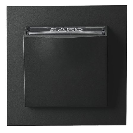 Elko Plus Kortbryter for hotell, 1/2-P Plus Svart, Strømbrytere & vegguttak