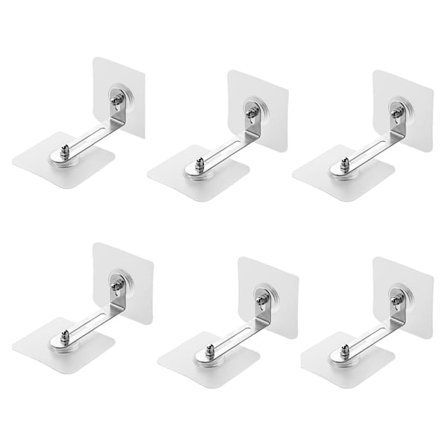 6 stk. møbelvægankre uden boring Vægmonter Anti-tip møbler med kit-sikring Gear fastgør hylden på væggen for at forhindre møbler i at falde